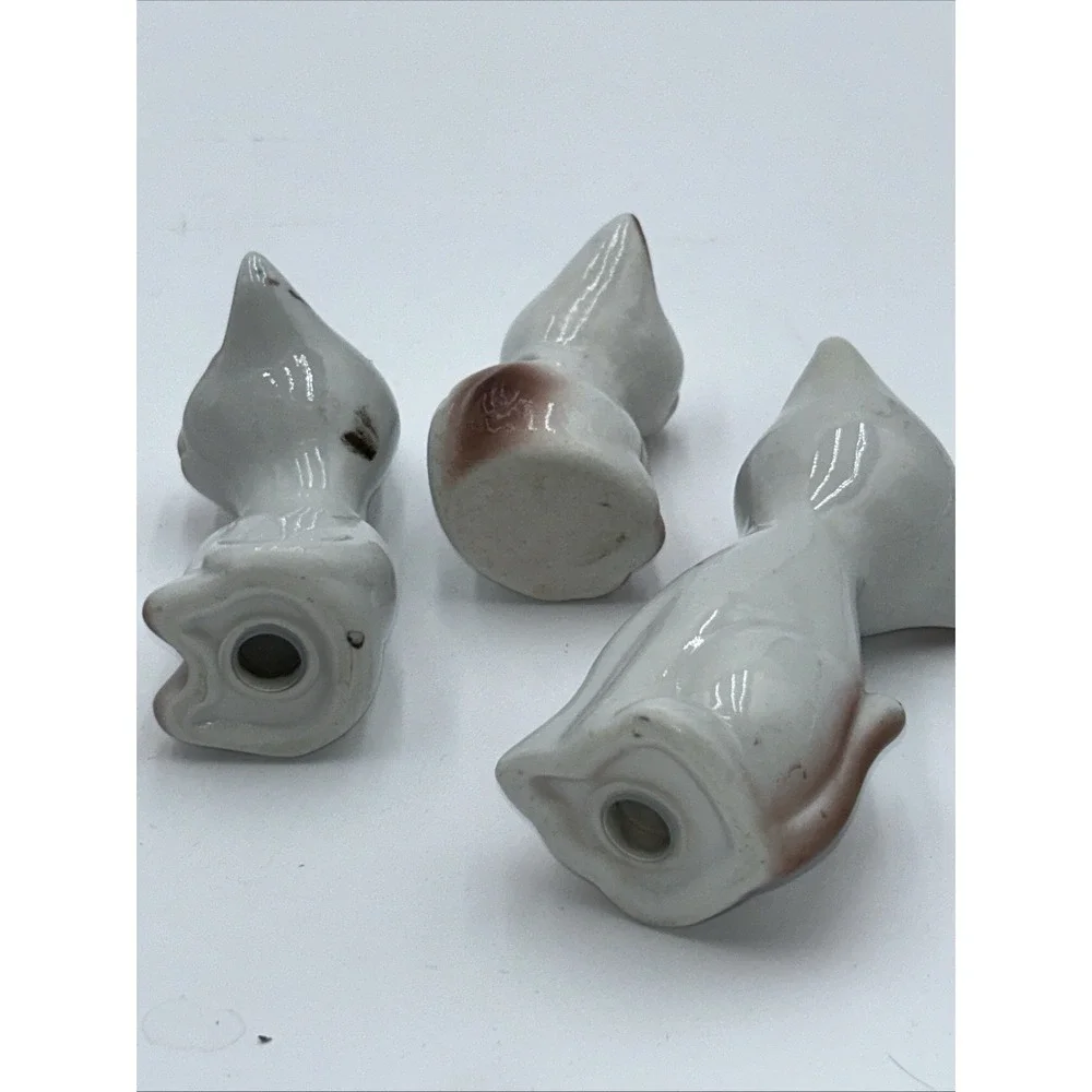 Vintage Anthropomorphic Ceramic Cat Family Salt & Pepper & Toothpick Holder Set
